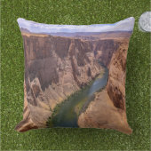 グランドキャニオンとコロラド河の風景 アウトドアクッション (芝生)