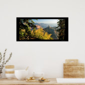 グランドキャニオンとゴールデン樺の木 ポスター (キッチン)