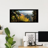 グランドキャニオンとゴールデン樺の木 ポスター (ホームオフィス)