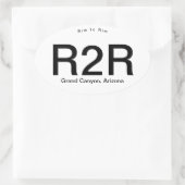 グランドキャニオンのリムからリムへ – ハイキング走、クロール！ 楕円形シール (バッグ)