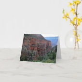 グランドキャニオンの北のKaibabの道のメッセージカード カード (黄色い花)