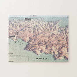 グランドキャニオンの南縁の地図のパズル ジグソーパズル