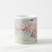 グランドキャニオンの南縁の地図のマグ コーヒーマグカップ (中央)