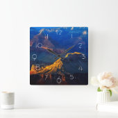 グランドキャニオンの南縁 スクエア壁時計 (ホーム)