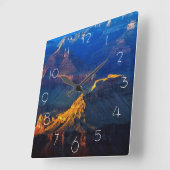 グランドキャニオンの南縁 スクエア壁時計 (傾斜)