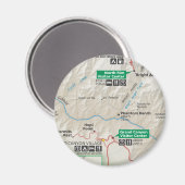 グランドキャニオンの地図の磁石 マグネット (正面/裏面)