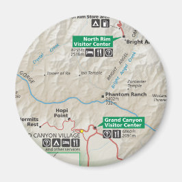 グランドキャニオンの地図の磁石 マグネット