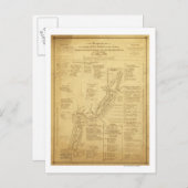 グランドキャニオンの地図を探検した歴史 ポストカード (正面/裏面)