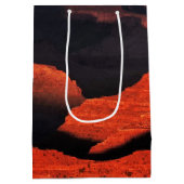 グランドキャニオンの赤い岩の層 ミディアムペーパーバッグ (裏面)