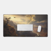 グランドキャニオンの輝き：鳥と黄金の輝き デスクマット (キーボード&マウス)
