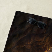 グランドキャニオンの輝き：鳥と黄金の輝き ビーチタオル (インサイチュ)