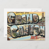 グランドキャニオンアリゾナからのご挨拶 ポストカード (正面/裏面)