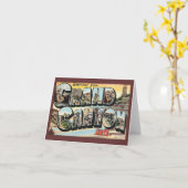 グランドキャニオンアリゾナからビンテージトラベルグリーティング カード (黄色い花)