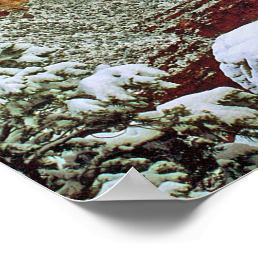 グランドキャニオンインウィンターウィズエマーソン引用文 ポスター (角)