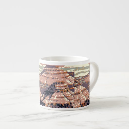 グランドキャニオンウエスタングラフィックアートアメリカン エスプレッソカップ (正面右)