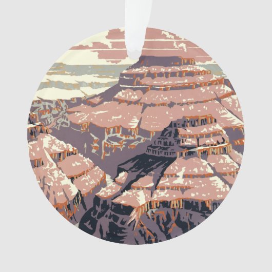グランドキャニオンウエスタングラフィックアートアメリカン オーナメント (正面)