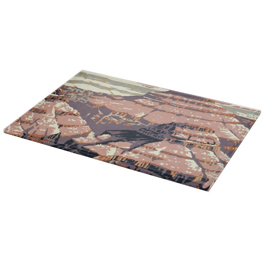 グランドキャニオンウエスタングラフィックアートアメリカン カッティングボード (角)