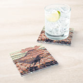 グランドキャニオンウエスタングラフィックアートアメリカン ガラスコースター (アングル)