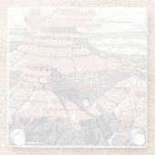 グランドキャニオンウエスタングラフィックアートアメリカン ガラスコースター (裏面)