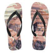 グランドキャニオンウエスタングラフィックアートアメリカン ビーチサンダル (フットベッド)