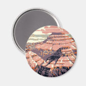 グランドキャニオンウエスタングラフィックアートアメリカン マグネット (正面/裏面)