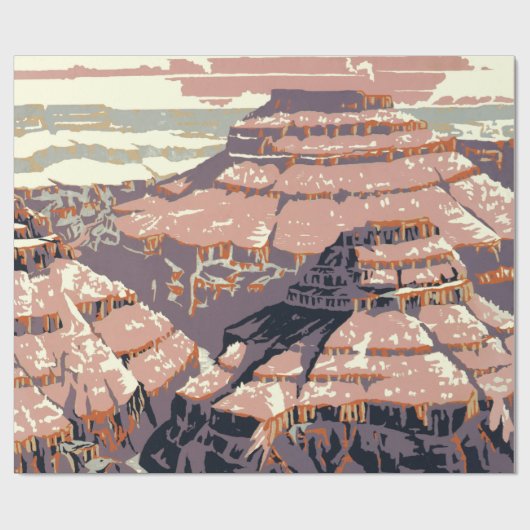 グランドキャニオンウエスタングラフィックアートアメリカン ラッピングペーパー (フラット)