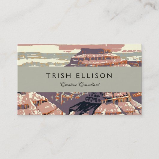 グランドキャニオンウエスタングラフィックアートアメリカン 名刺 (正面)