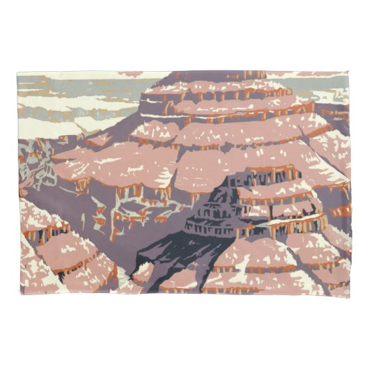 グランドキャニオンウエスタングラフィックアートアメリカン 枕カバー (正面)