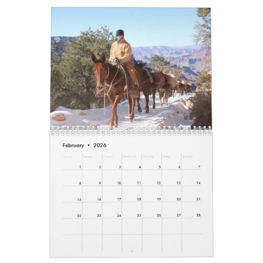 グランドキャニオンエリア国立公園 カレンダー (2月 2026)