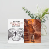 グランドキャニオンカップル日付を保存 招待状 (スタンド正面)