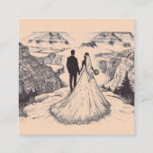 グランドキャニオンカップルQRコードエンクロージャカード エンクロージャーカード (裏面)