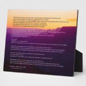 グランドキャニオンデシデラタプラーク フォトプラーク (側面)