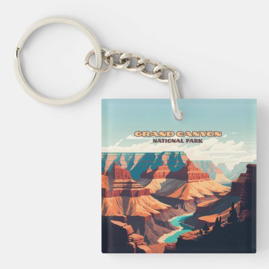 グランドキャニオンナショナルパークアリゾナレトロ キーホルダー (正面)