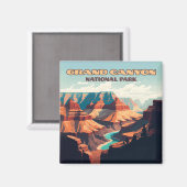 グランドキャニオンナショナルパークアリゾナレトロ マグネット (正面/裏面)