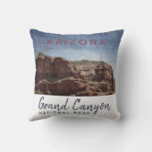 グランドキャニオンナショナルパークアリゾナヴィンテージ クッション (裏面)