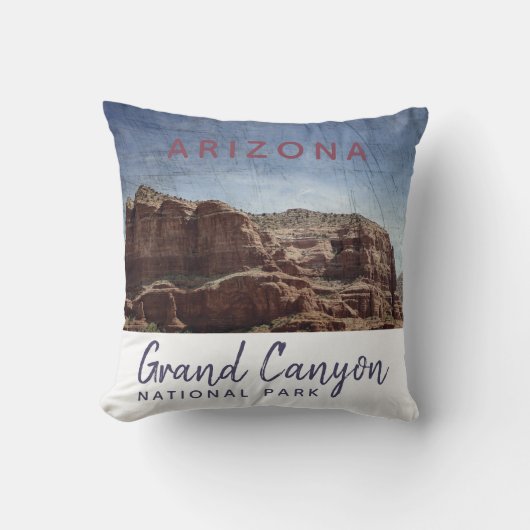 グランドキャニオンナショナルパークアリゾナヴィンテージ クッション (正面)