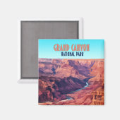 グランドキャニオンナショナルパークアリゾナヴィンテージ マグネット (正面/裏面)
