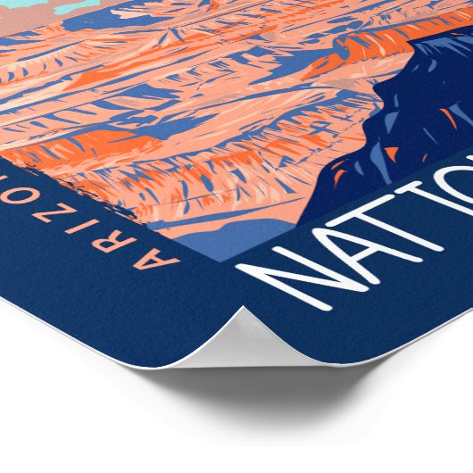 グランドキャニオンナショナルパークアリゾナ動揺してナ ポスター (角)