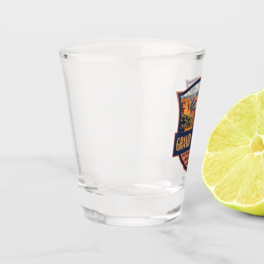 グランドキャニオンナショナルパークイラストレーショントラベルアート ショットグラス (左)