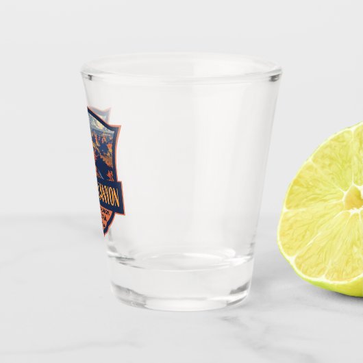 グランドキャニオンナショナルパークイラストレーショントラベルアート ショットグラス (右)