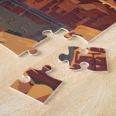 グランドキャニオンナショナルパークイラストレーショントラベルアート ジグソーパズル (側面)