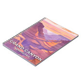 グランドキャニオンナショナルパークウォーターカラートラベルアート ノートブック (左側)