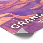 グランドキャニオンナショナルパークウォーターカラートラベルアート ポスター (角)