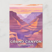 グランドキャニオンナショナルパークウォーターカラートラベル ポストカード (正面)