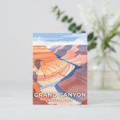 グランドキャニオンナショナルパークウォーターカラートラベル ポストカード (スタンド正面)
