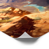 グランドキャニオンナショナルパークオイルペインティングアートトラベル ポスター (角)