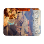 グランドキャニオンナショナルパークオイルペインティングアートトラベル マグネット (横)