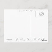 グランドキャニオンナショナルパークブラックアンドホワイトポスト ポストカード (裏面)