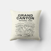 グランドキャニオンナショナルパークラインアート クッション (裏面)