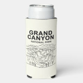 グランドキャニオンナショナルパークラインアート スリム缶クーラー (Seltzer裏面)